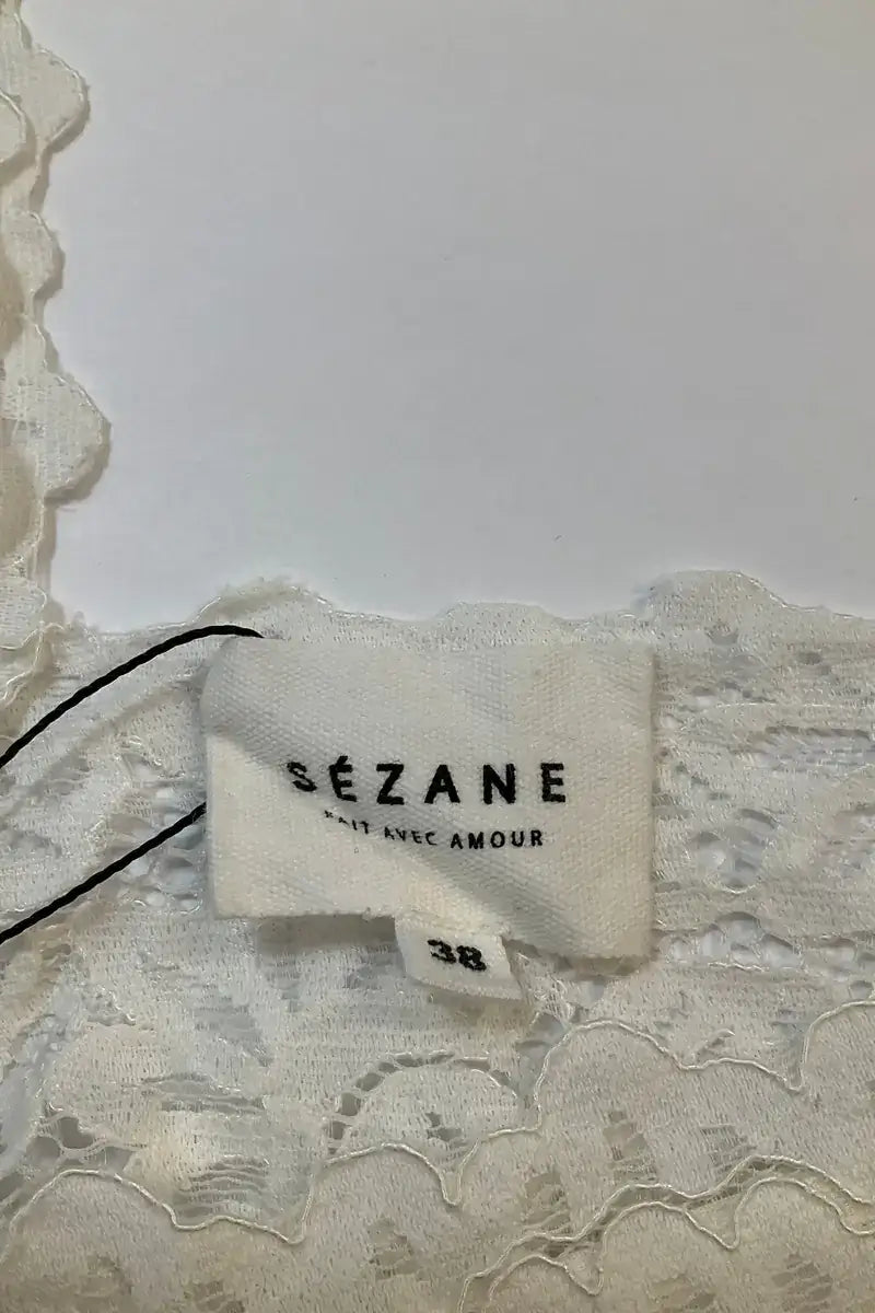 Blouse Sézane Blanc en Viscose