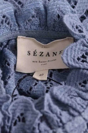 Blouse Sézane Bleu en Coton