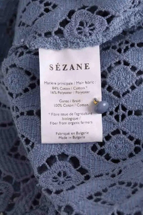 Blouse Sézane Bleu en Coton
