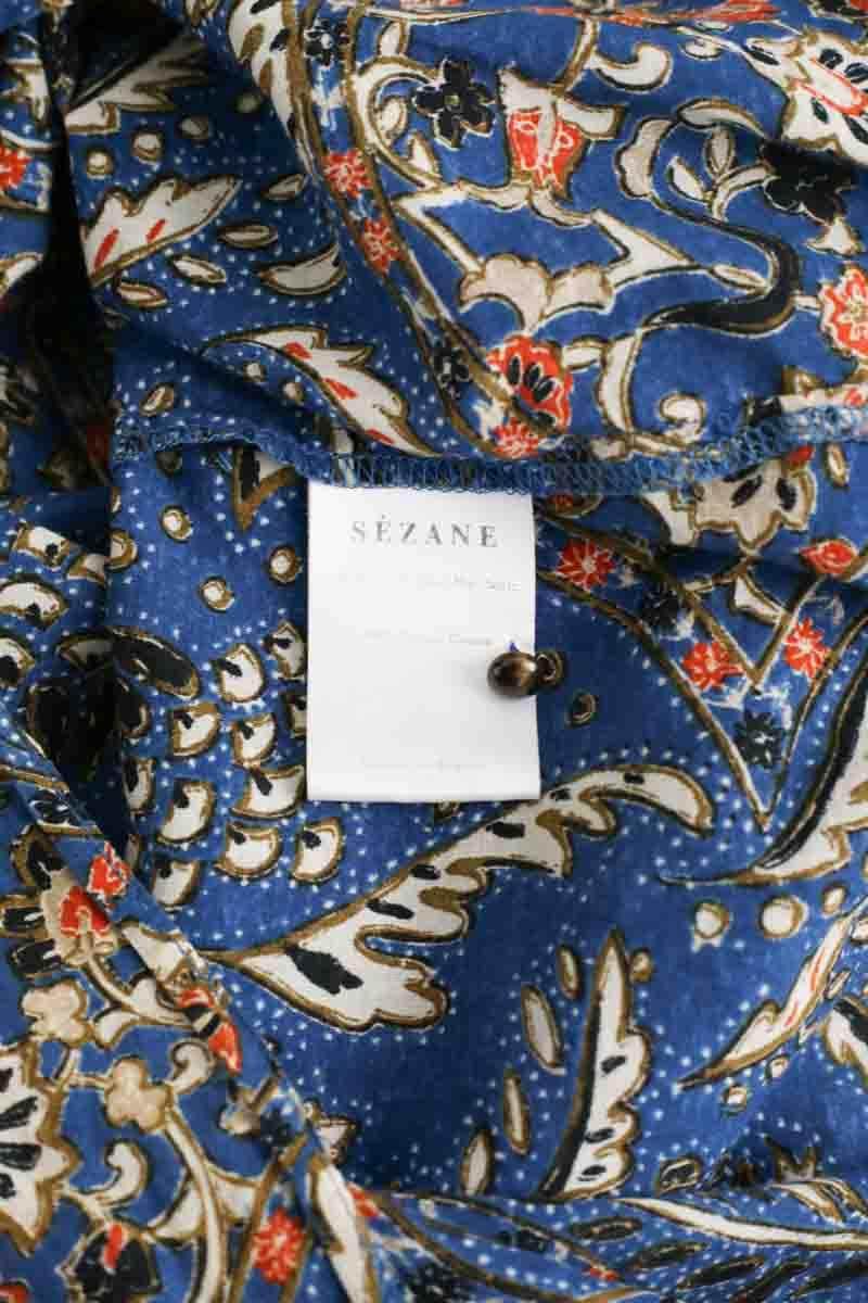Blouse Sézane Bleu en Coton