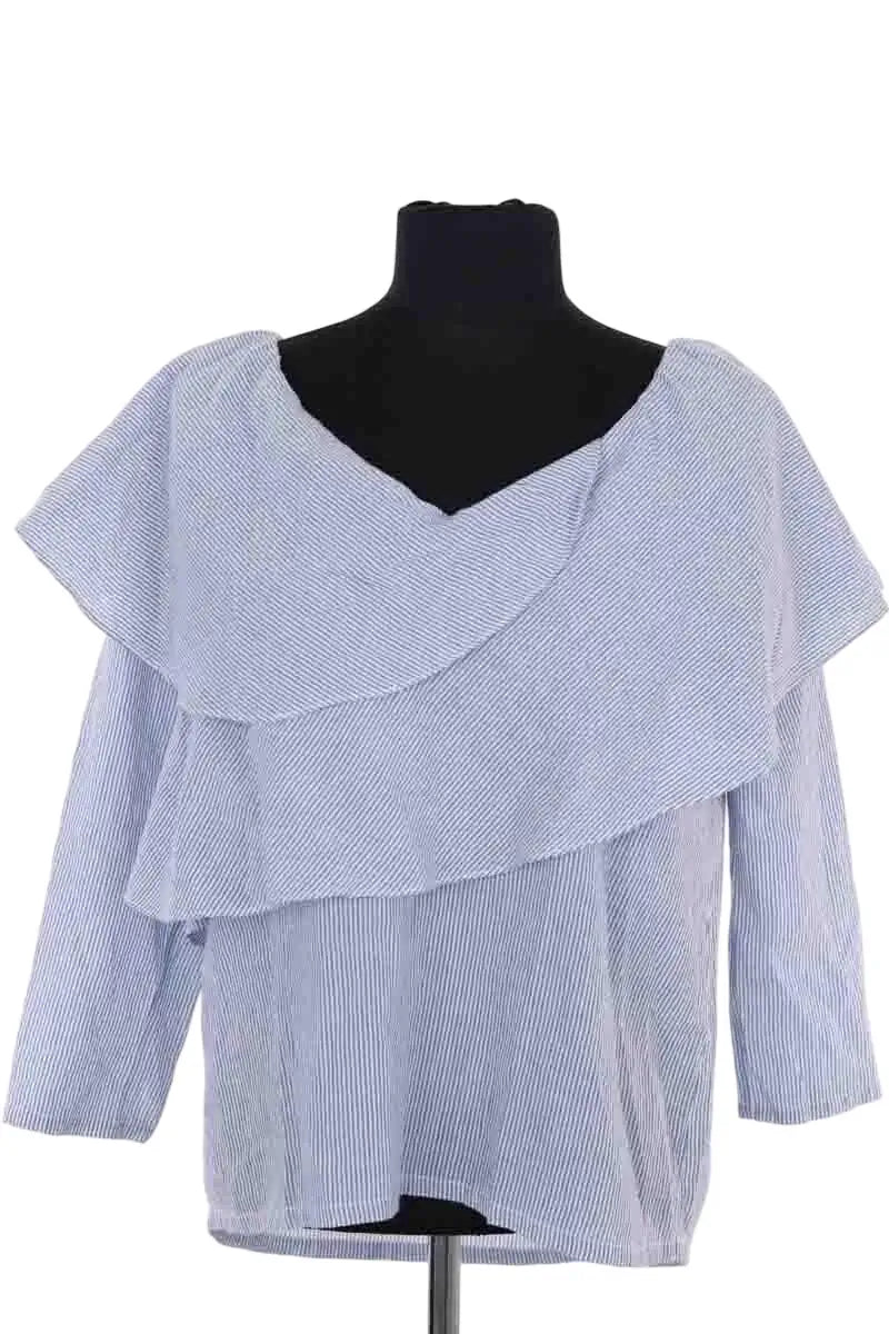 Blouse Sézane Bleu en Coton, taille XS - Seconde Main
