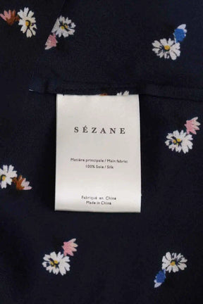 Blouse Sézane Bleu en Soie