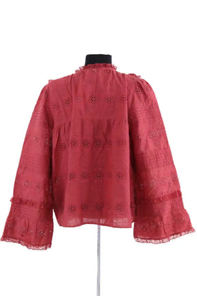 Blouse Sézane Bordeaux en Coton