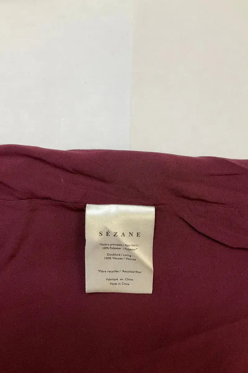 Blouse Sézane Bordeaux en Synthétique