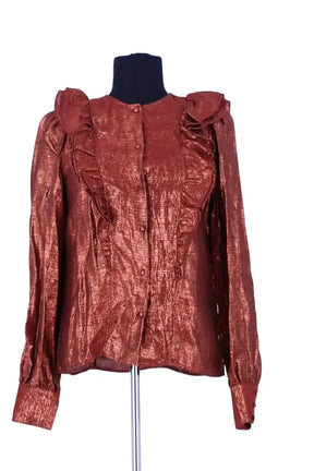 Blouse Sézane Cuivre en Viscose, taille XS - Seconde Main