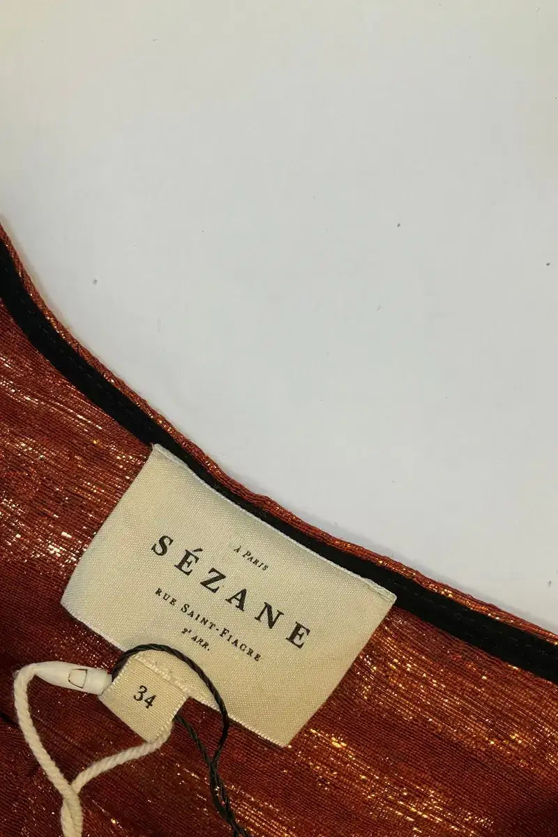 Blouse Sézane Cuivre en Viscose