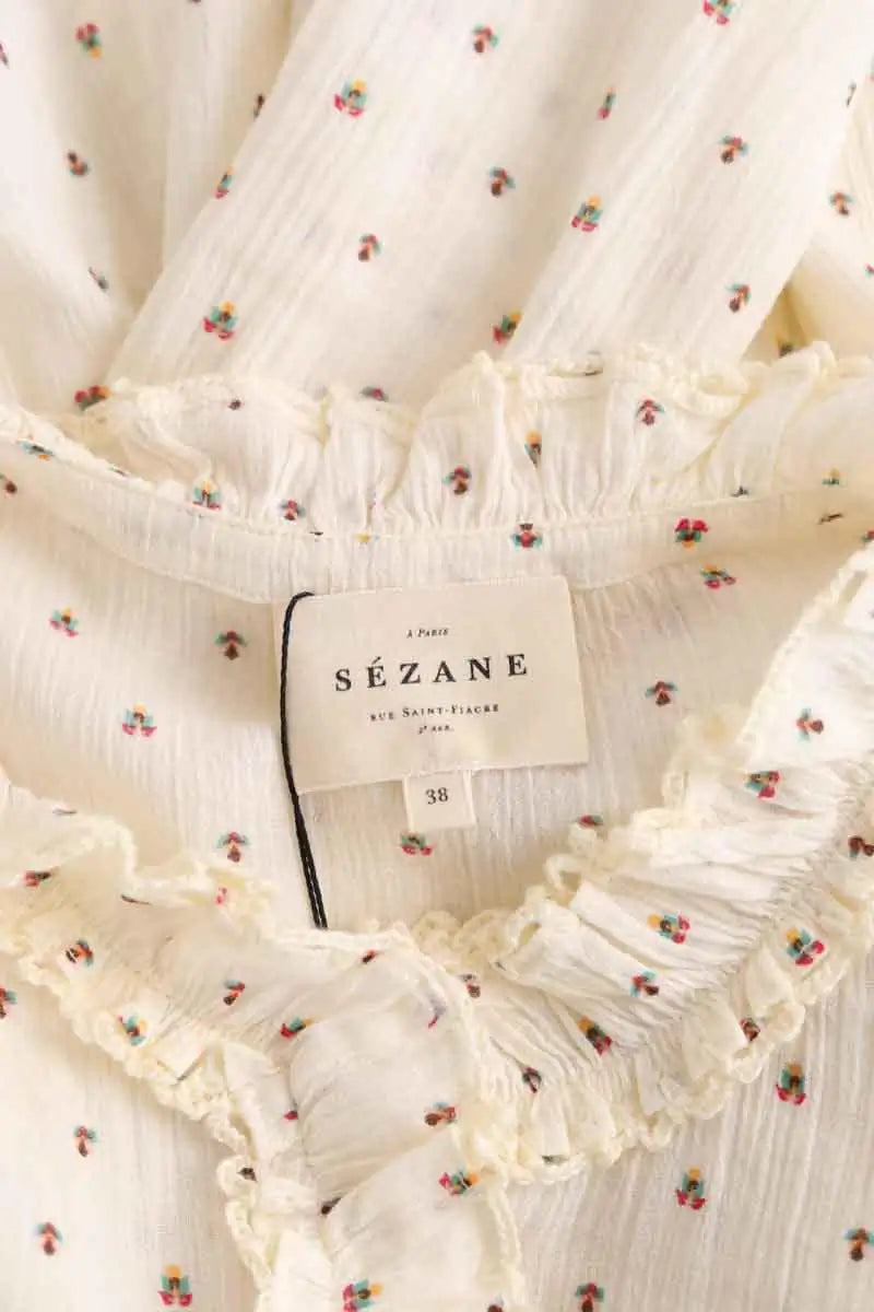 Blouse Sézane Ecru en Coton