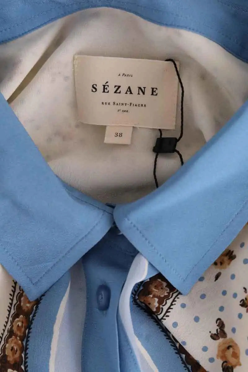 Blouse Sézane Ecru en Soie