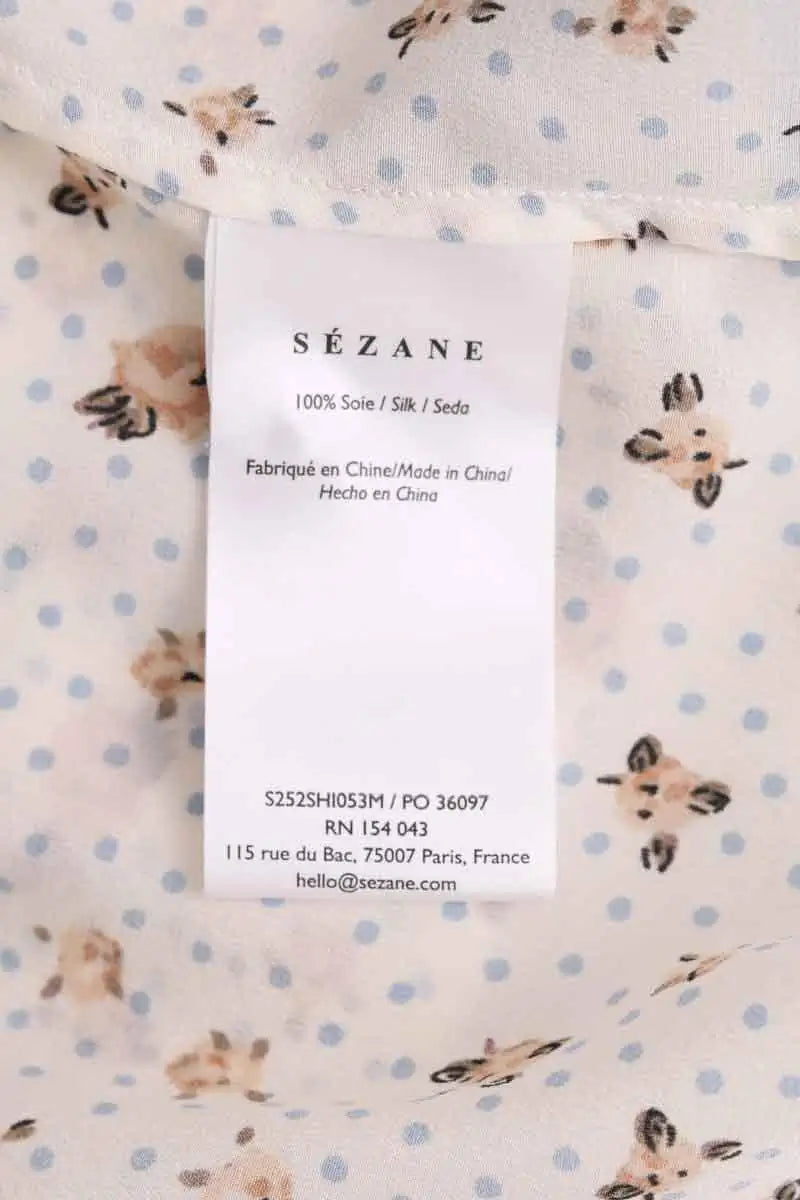 Blouse Sézane Ecru en Soie