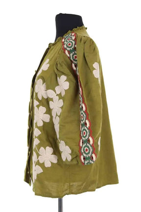 Blouse Sézane Kaki en Coton