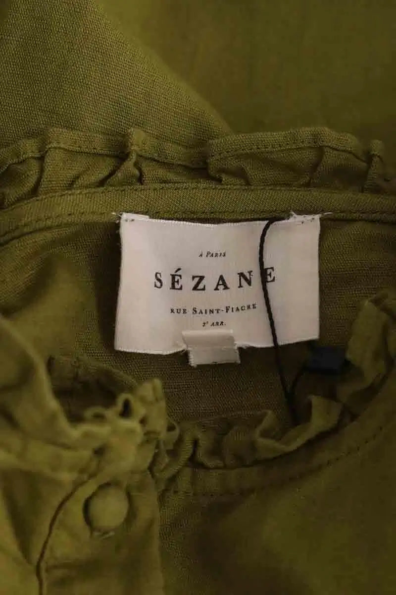 Blouse Sézane Kaki en Coton