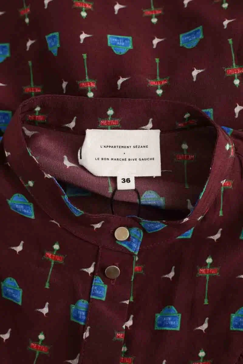 Blouse Sézane Marron en Soie