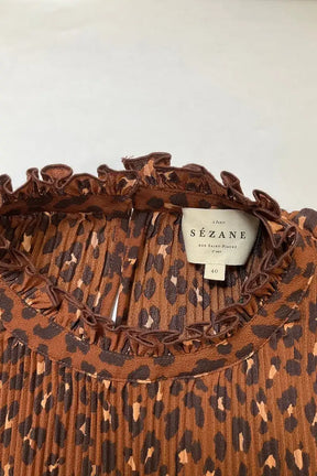Blouse Sézane Marron en Synthétique