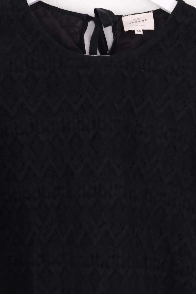 Blouse Sézane Noir en Coton