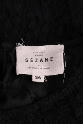 Blouse Sézane Noir en Coton