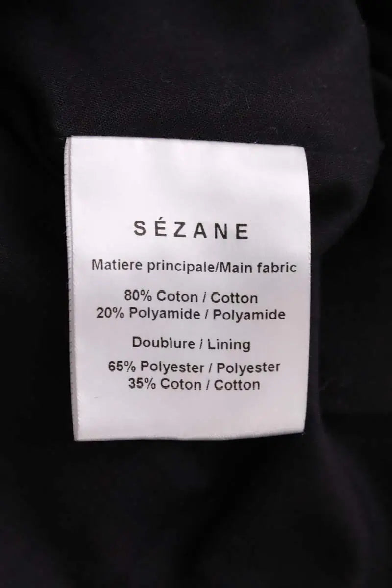 Blouse Sézane Noir en Coton