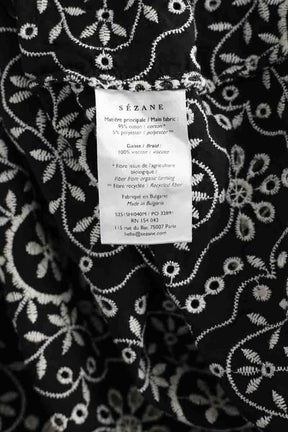 Blouse Sézane Noir en Coton