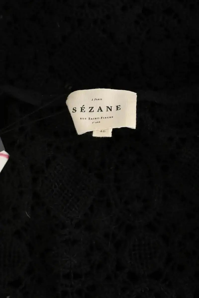 Blouse Sézane Noir en Coton