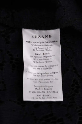 Blouse Sézane Noir en Synthétique