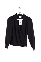 Blouse Sézane Noir en Synthétique, taille XXS - Seconde Main