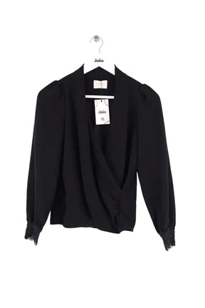 Blouse Sézane Noir en Synthétique, taille XXS - Seconde Main