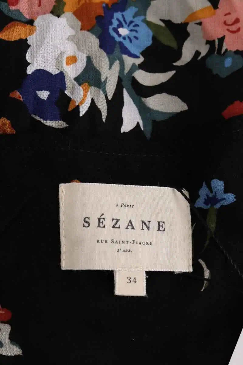 Blouse Sézane Noir en Viscose