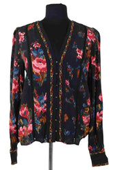 Blouse Sézane Noir en Viscose, taille XS - Seconde Main
