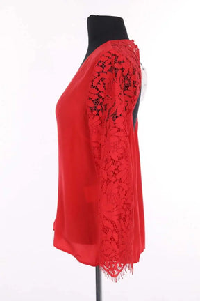 Blouse Sézane Rouge en Soie