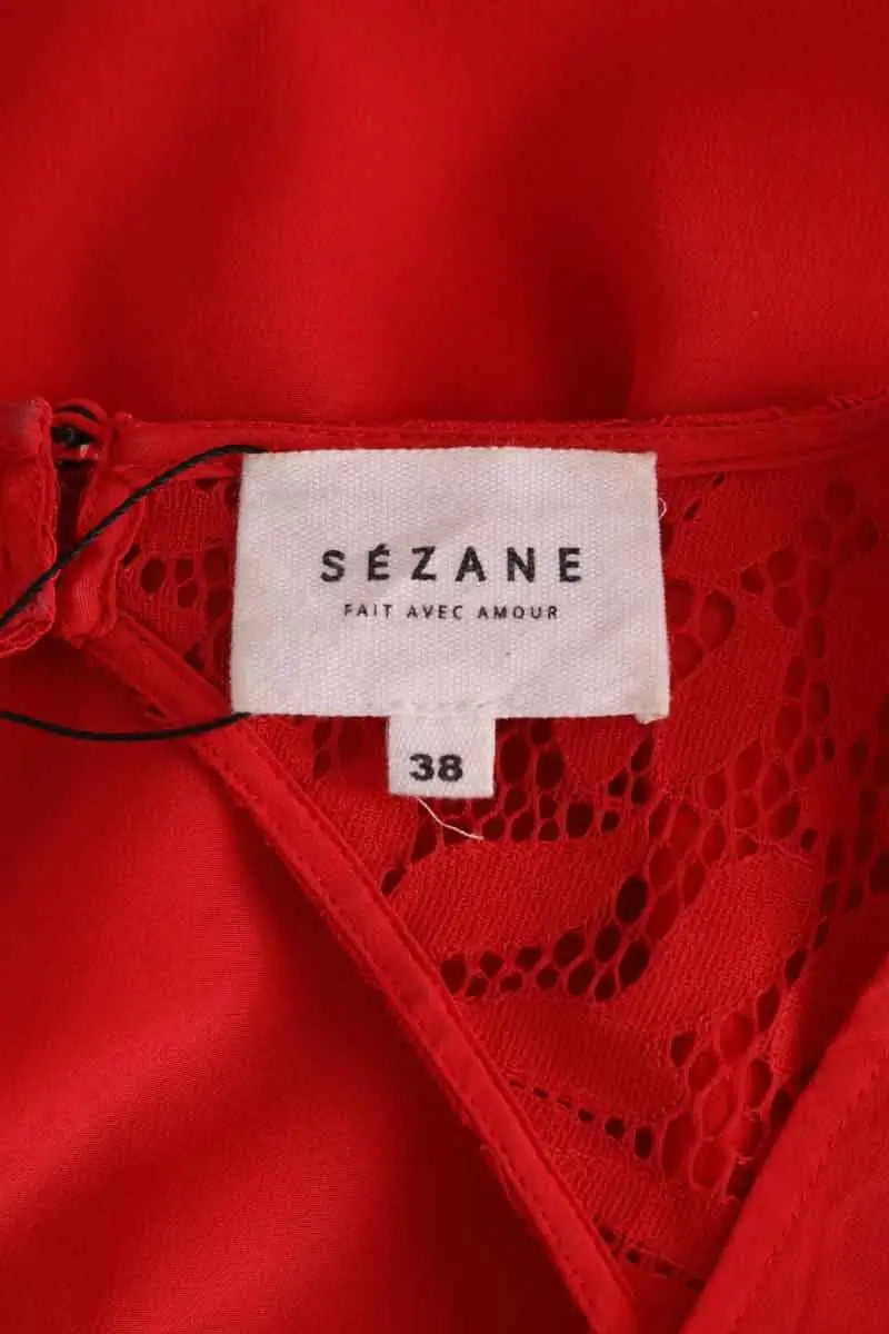 Blouse Sézane Rouge en Soie