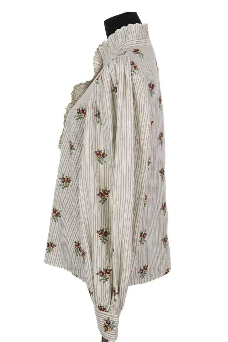 Blouse Sézane Sara Ecru en Coton