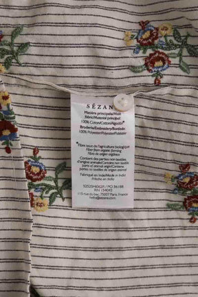 Blouse Sézane Sara Ecru en Coton