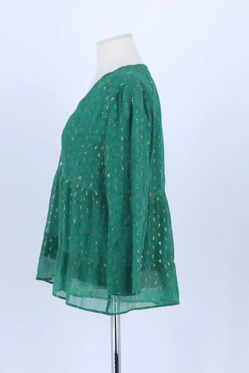 Blouse Sézane Vert en Soie