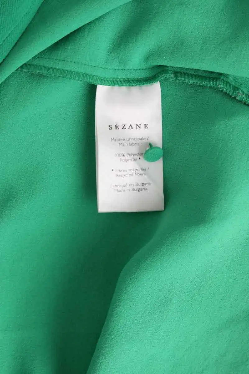 Blouse Sézane Vert en Synthétique
