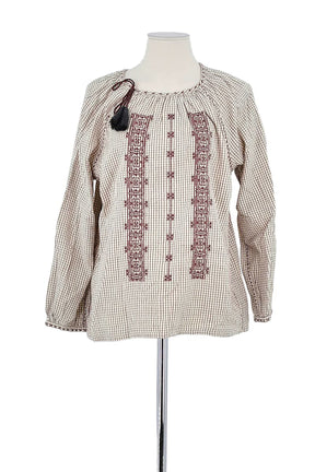 Blouse Soeur Beige en Coton, taille S - Seconde Main