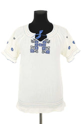 Blouse Soeur Blanc en Coton, taille L - Seconde Main