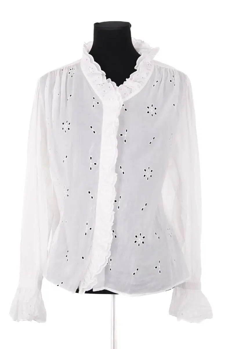 Blouse Soeur Blanc en Coton, taille XL - Seconde Main