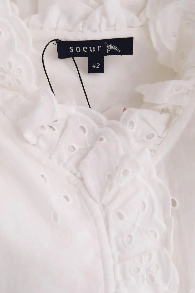 Blouse Soeur Blanc en Coton