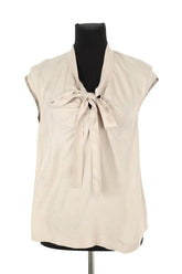 Blouse Tara Jarmon Beige en Soie, taille M - Seconde Main