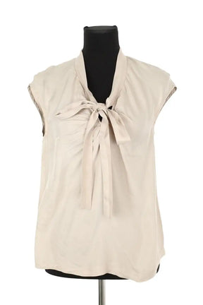 Blouse Tara Jarmon Beige en Soie, taille M - Seconde Main