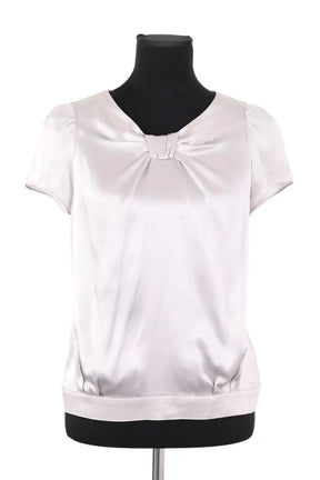 Blouse Tara Jarmon Gris en Soie, taille S - Seconde Main
