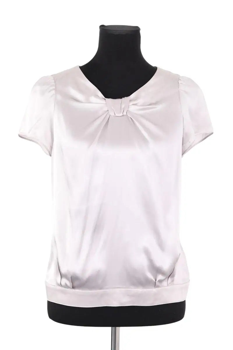 Blouse Tara Jarmon Gris en Soie, taille S - Seconde Main