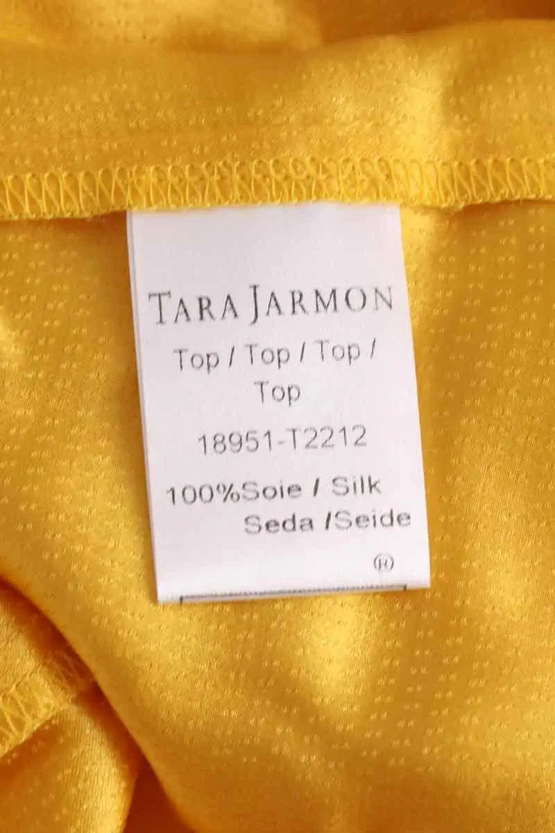 Blouse Tara Jarmon Jaune en Soie