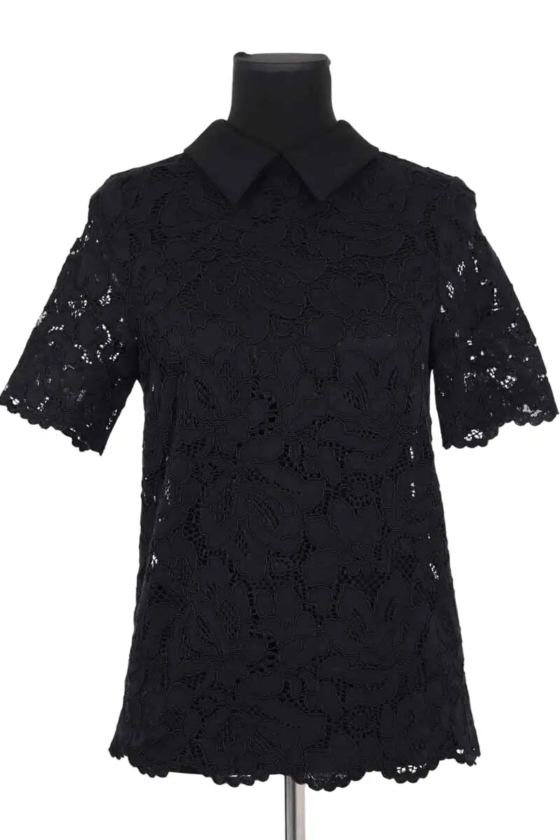 Blouse Tara Jarmon Noir en Synthétique, taille S - Seconde Main