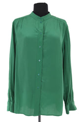 Blouse Tara Jarmon Vert en Soie, taille XL - Seconde Main