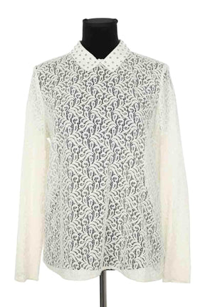 Blouse The Kooples Blanc en Coton, taille XL - Seconde Main