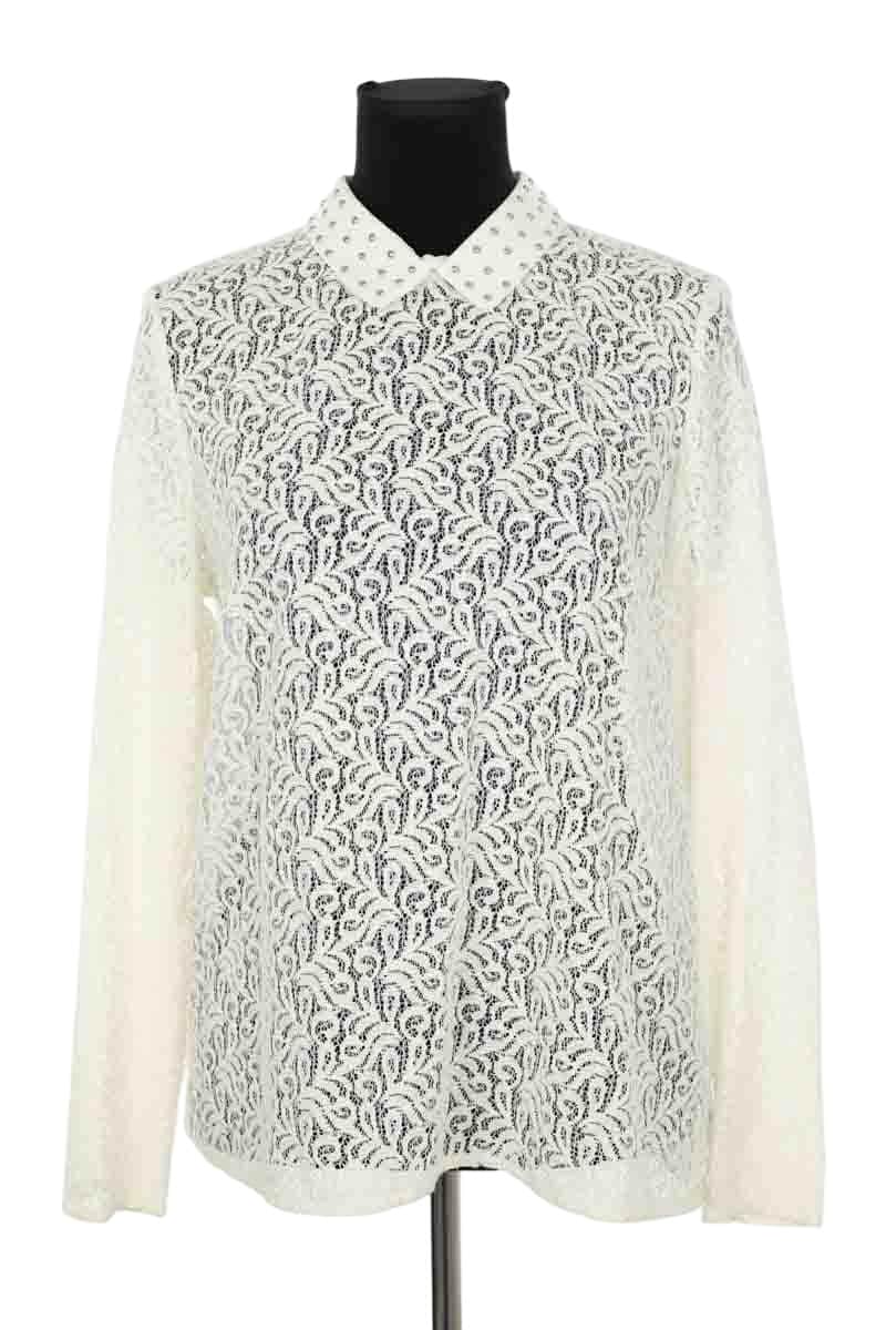 Blouse The Kooples Blanc en Coton, taille XL - Seconde Main