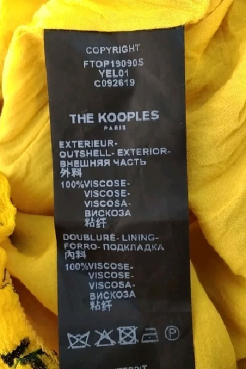 Blouse The Kooples Jaune en Viscose