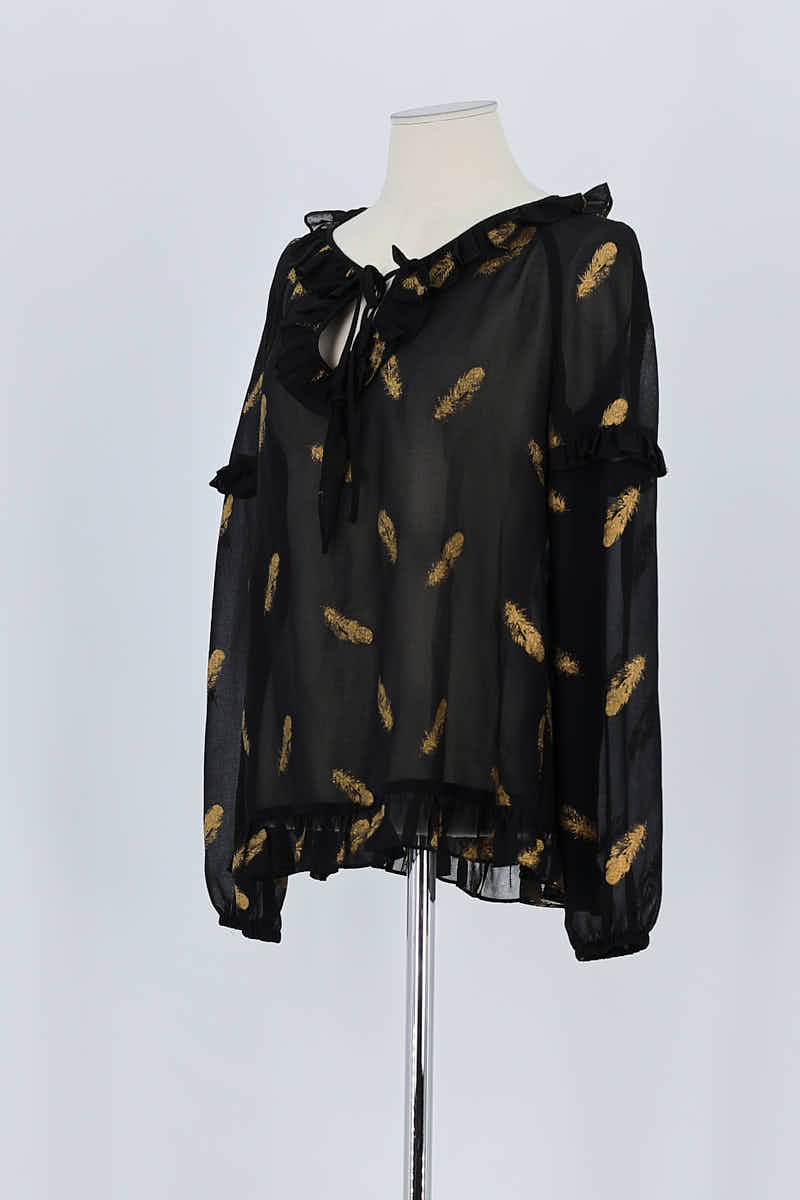 Blouse The Kooples Noir en Polyester