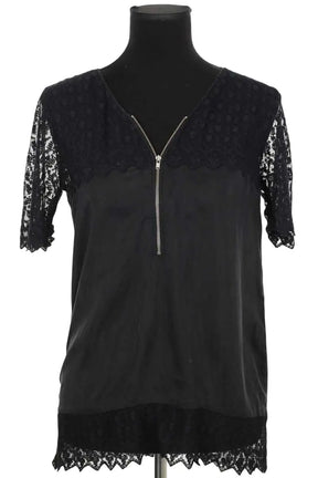 Blouse The Kooples Noir en Soie, taille S - Seconde Main