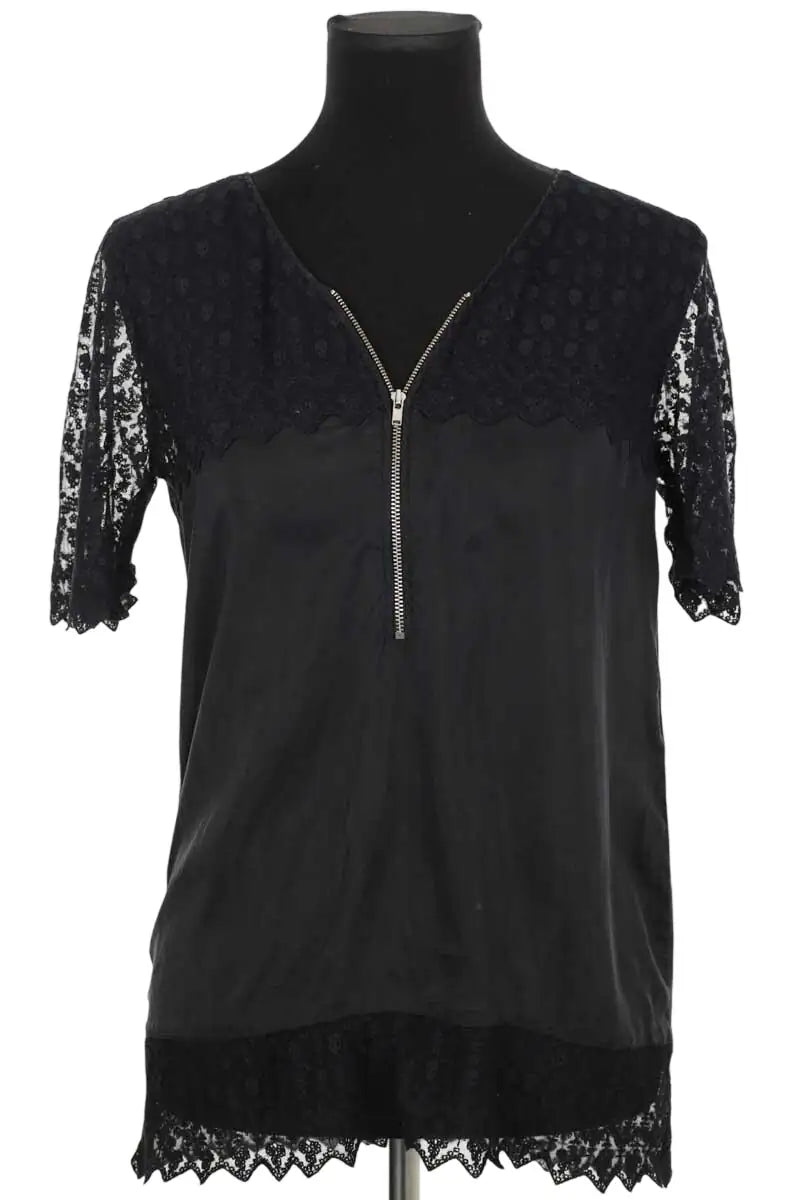Blouse The Kooples Noir en Soie, taille S - Seconde Main